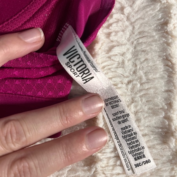 Victoria’s Secret Sport Neon Fuchsia Sports Bra 36C - Picture 4 of 5